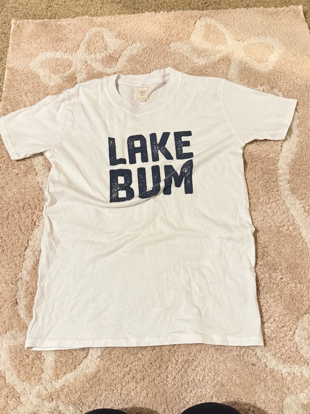 White "Lake Bum" Graphic Tee, for kids Buckle